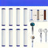 10/20/30 Pack White Handheld Shower Head Filter - Sediment & Microorganism Removal, 5 Stages Filtration